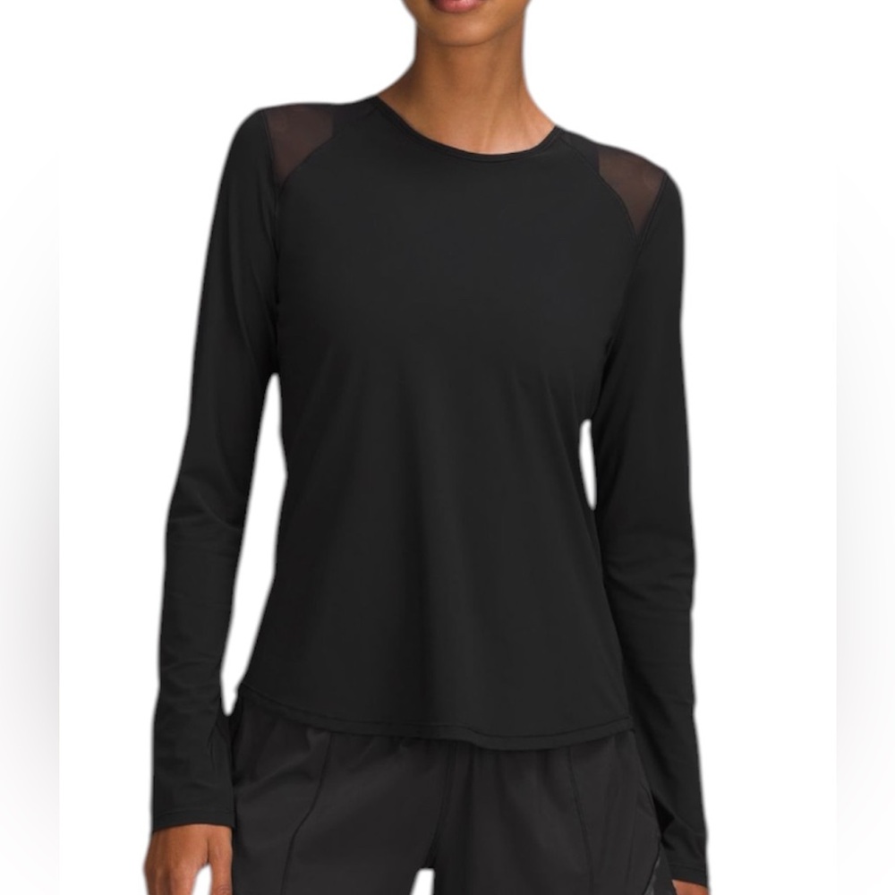 ▪️🖤 lululemon‎ athletica Black Long-Sleeve Top with Mesh Shoulders 🖤▪️